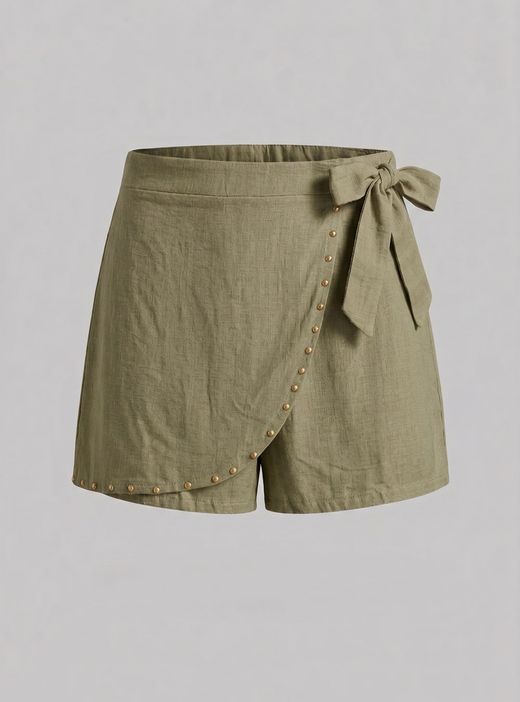 Falda-short pareo kaki