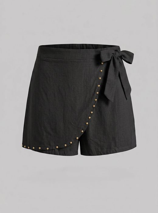 Falda-short pareo negro
