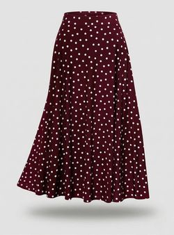 Falda topos Triana burdeos