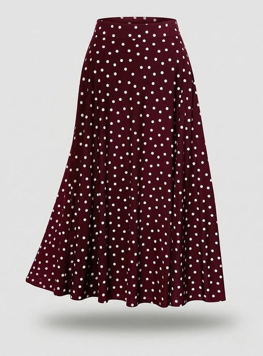 Falda topos Triana burdeos