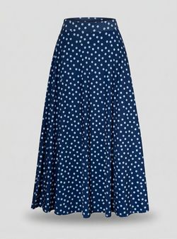 Falda topos Triana marino-celeste