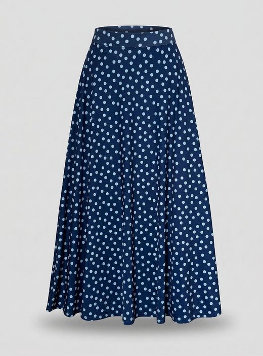 Falda topos Triana marino-celeste