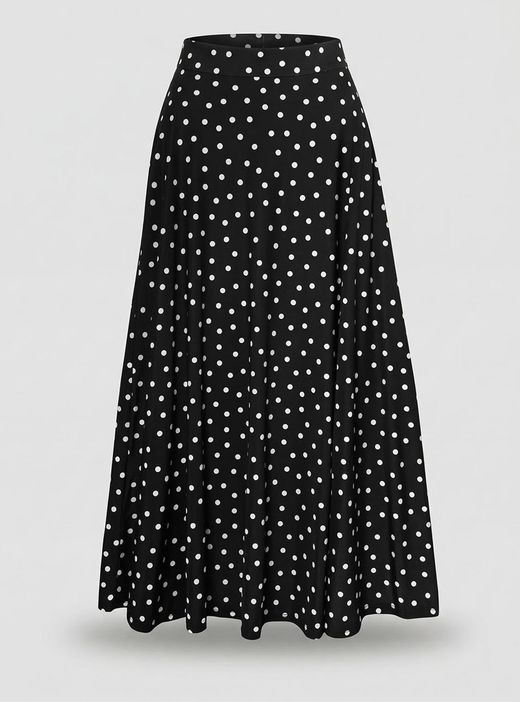 Falda topos Triana negro-blanco