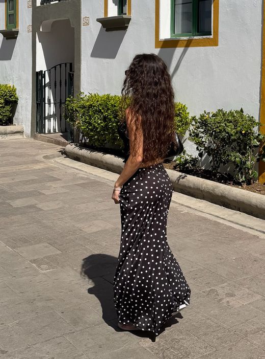 Falda topos Triana negro-blanco