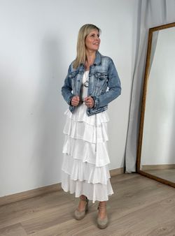 Falda volantes Ribera blanco