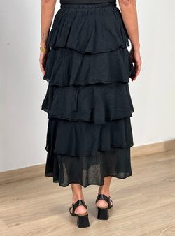 Falda volantes Ribera negro