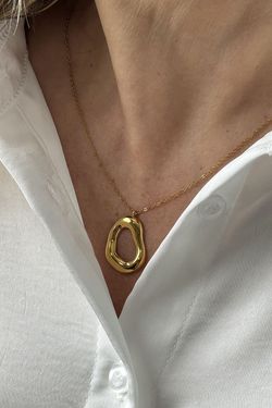 Gargantilla aro irregular gold