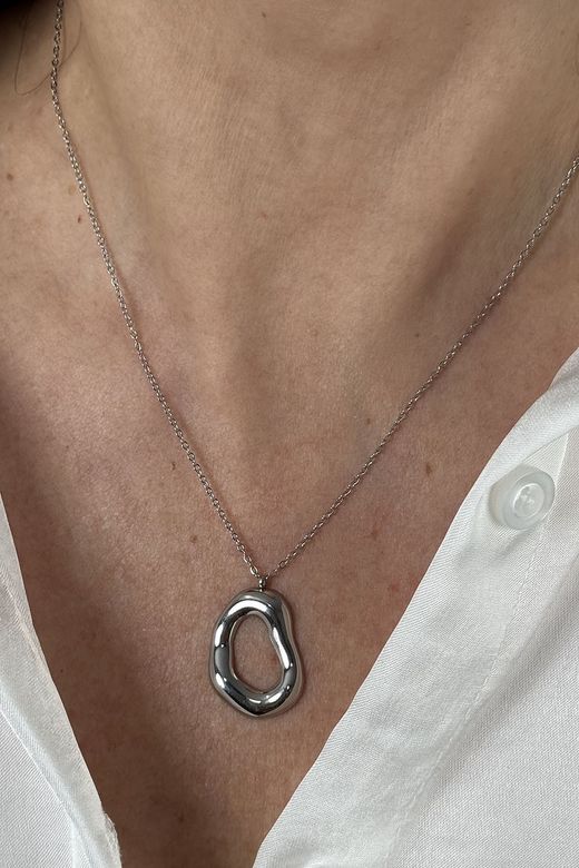 Gargantilla aro irregular silver
