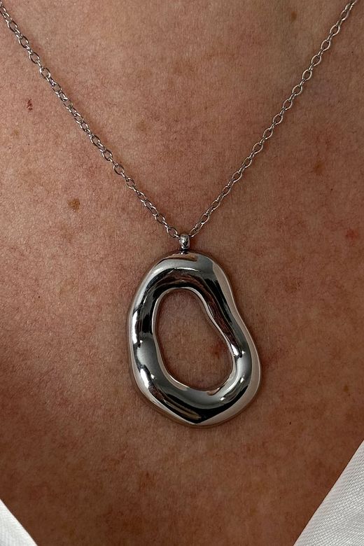 Gargantilla aro irregular silver