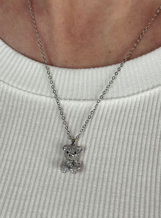 Gargantilla osito silver