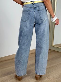 Jeans baggy brillantes azul denim