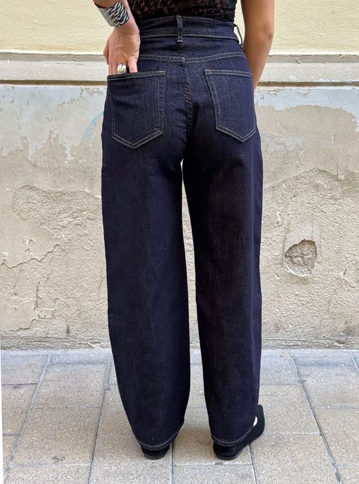 Jeans Barrel Denim Oscuro