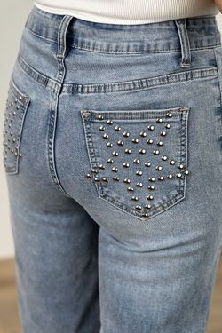 Jeans wide leg stars azul delavado