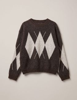 Jersey Argyle Oversize