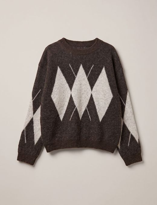 Jersey Argyle Oversize