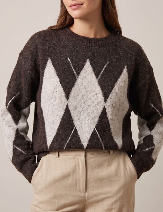 Jersey Argyle Oversize