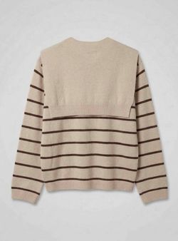 Jersey con capa beige-marrón