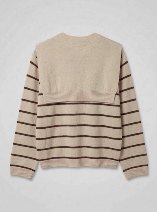 Jersey con capa beige-marrón