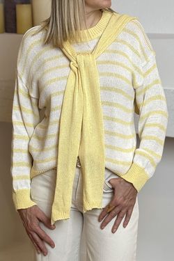 Jersey con capa blanco-amarillo