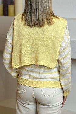 Jersey con capa blanco-amarillo