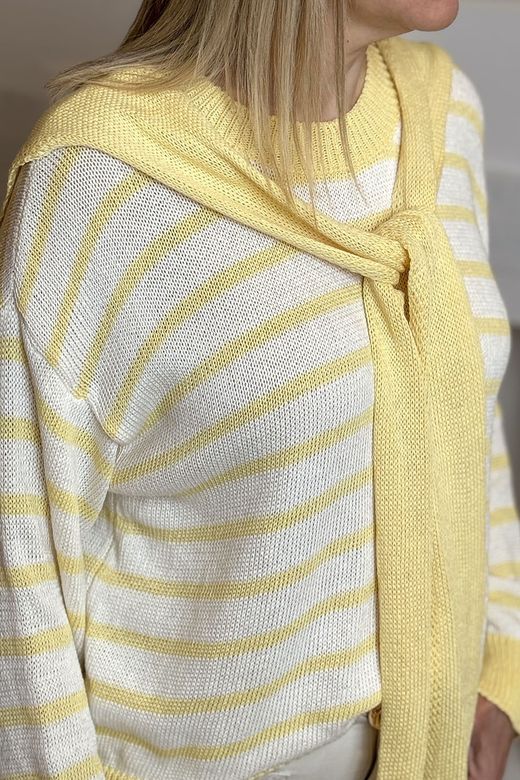 Jersey con capa blanco-amarillo