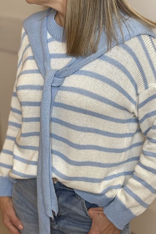 Jersey con capa blanco-celeste