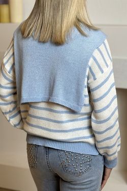 Jersey con capa blanco-celeste