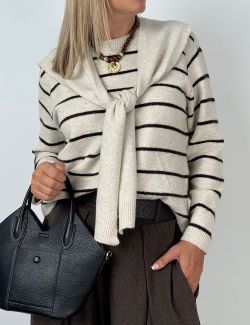 Jersey con capa crudo-negro