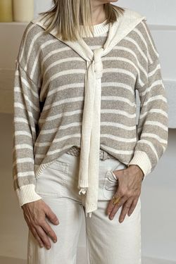 Jersey con capa crudo-tostado