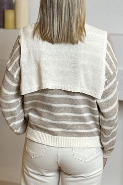 Jersey con capa crudo-tostado