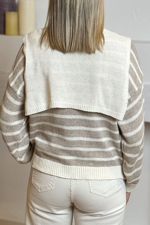 Jersey con capa crudo-tostado