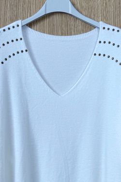 Jersey con tachuelas Berta blanco