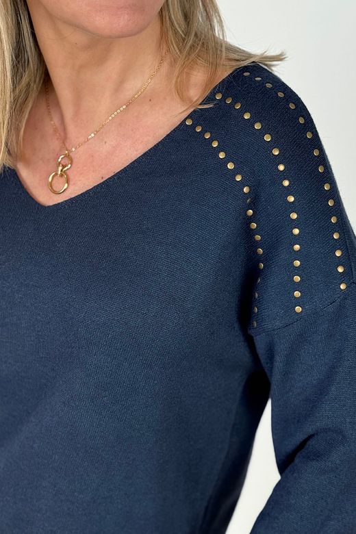 Jersey con tachuelas Berta marino