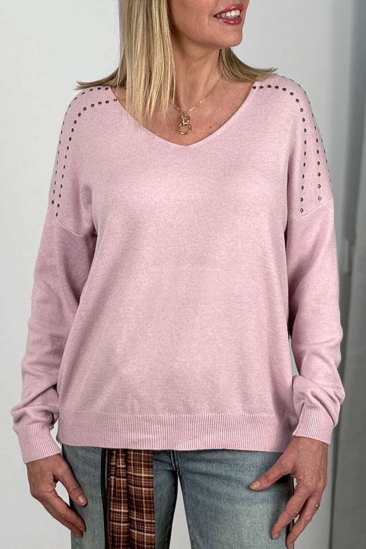 Jersey con tachuelas Berta rosa