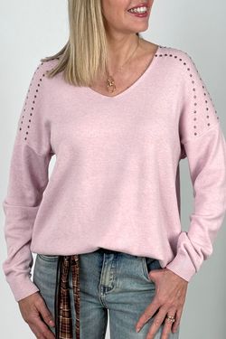 Jersey con tachuelas Berta rosa