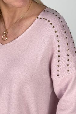 Jersey con tachuelas Berta rosa
