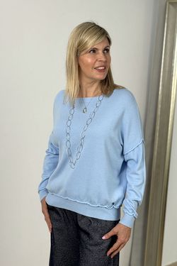 Jersey costuras Bahia azul