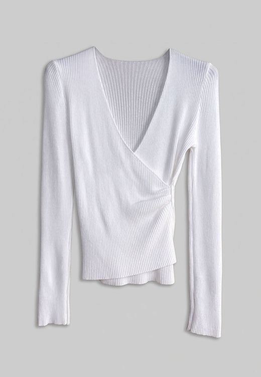 Jersey cruzado Ainara blanco