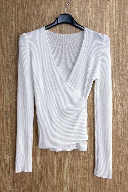 Jersey cruzado Ainara blanco