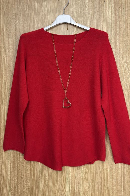 Jersey de punto Adela rojo