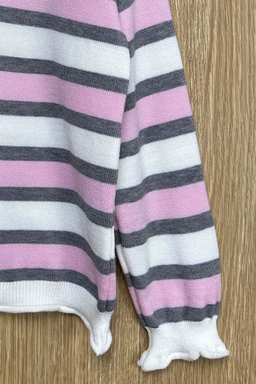 Jersey de rayas Andrea blanco-rosa