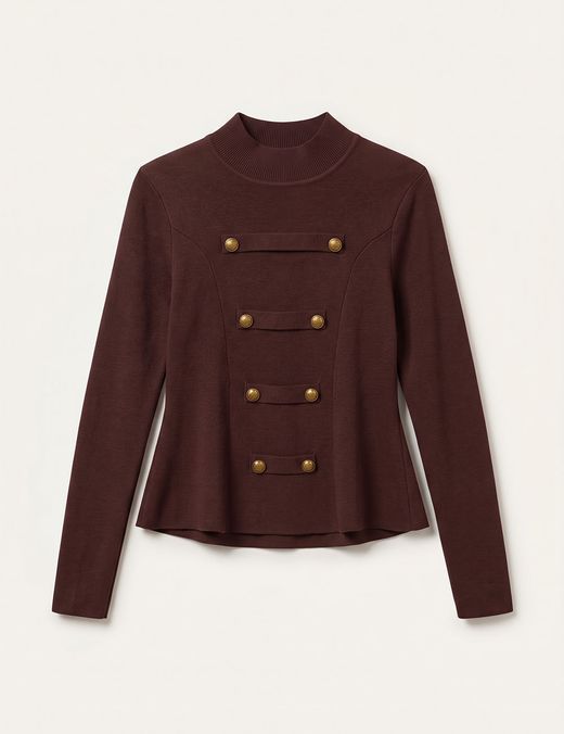 Jersey Estilo Militar Marrón