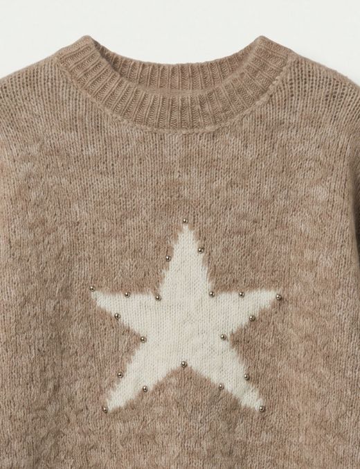 Jersey Estrella Jacquard Beige