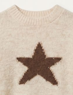 Jersey Estrella Jacquard Crudo
