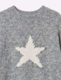 Jersey Estrella Jacquard Gris