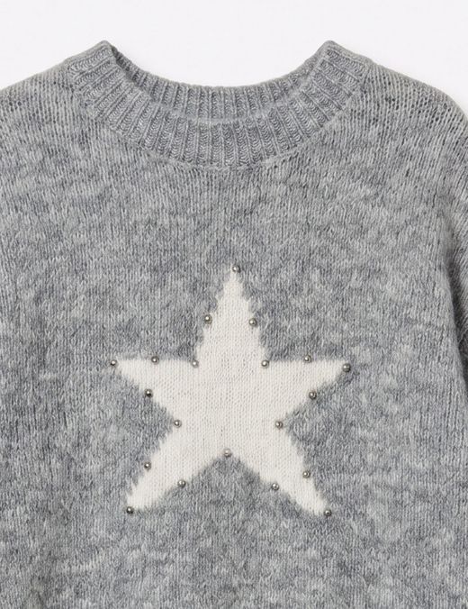 Jersey Estrella Jacquard Gris