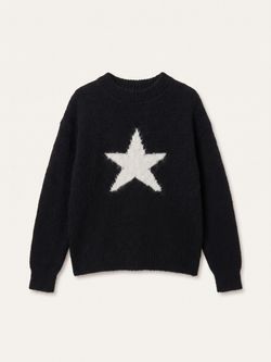 Jersey Estrella Jacquard Negro