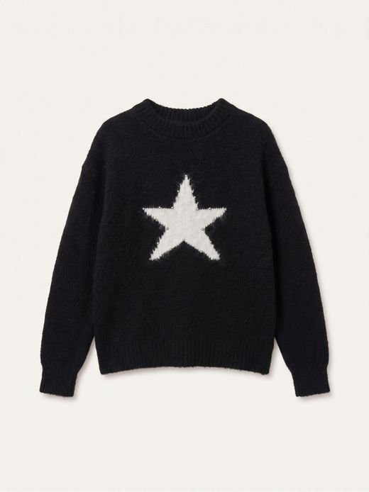 Jersey Estrella Jacquard Negro