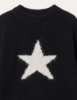 Jersey Estrella Jacquard Negro