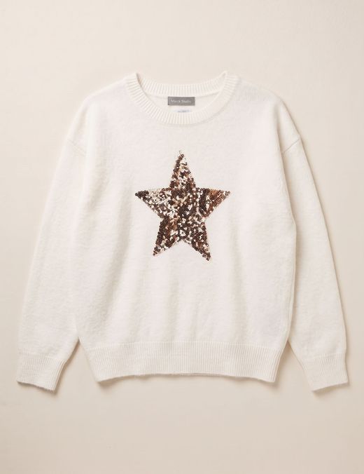 Jersey Estrella Lentejuelas Blanco